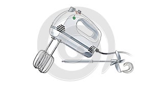 Handheld Electric Mixer with Attachments