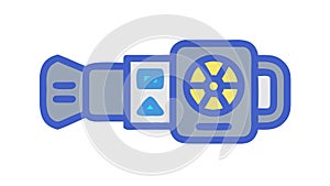 Handheld Flashlight Beam Vector Icon, vector design Generative AI