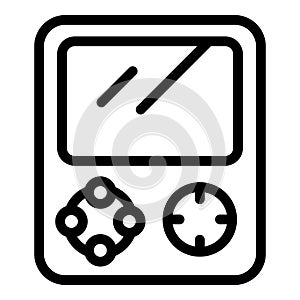Handheld game icon outline vector. Video gaming