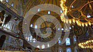 A handheld glimpse captures the splendor of Ayasofya's interior, where history whispers from the grand domes and