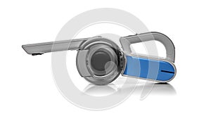Handheld portable vacuum cleaner isolated on a white background.