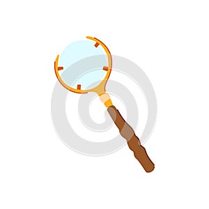 handheld reading magnifier cartoon vector illustration photo