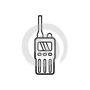 Handheld transceiver icon, vector illustration design template