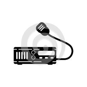 Handheld transceiver icon, vector illustration design template