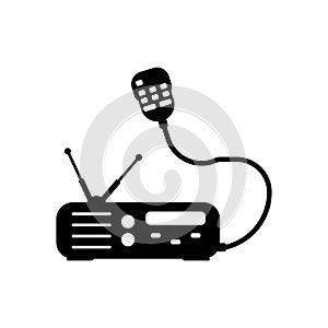 Handheld transceiver icon, vector illustration design template