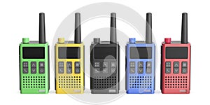 Handheld transceivers with different colors photo