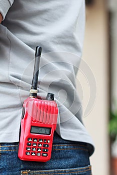 Handheld walkie talkie for outdoor