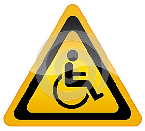 Handicap disabled sign