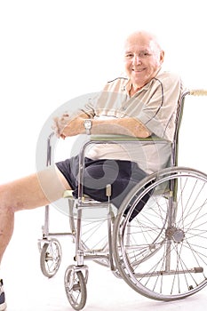Handicap man in wheelchair