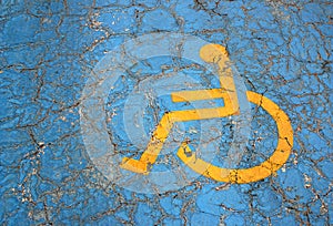 Handicap parking place