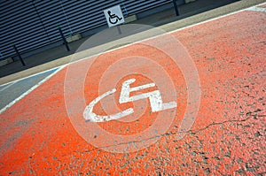 Handicap parking place