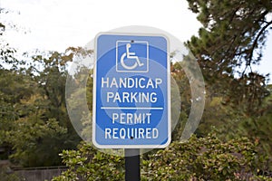 Handicap Parking Sign - Blue Accessible Parking Sign