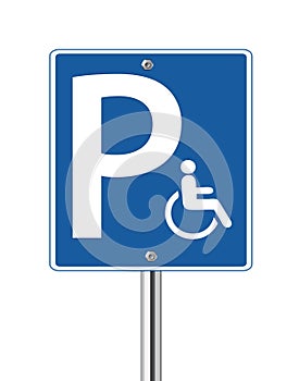 Handicap parking traffic sign