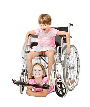 Handicap service in a funny image