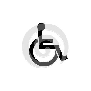 Handicap signage vector wc invalid icon. Disable toilet access wheelchair sign design photo