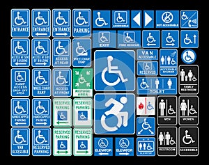 Handicap signs photo