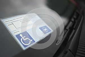 Handicap Sticker On Windshield