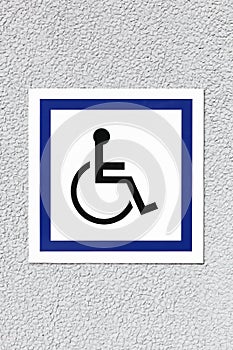 Handicap or wheelchair person symbol