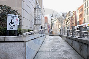 Handicapped Accessible Ramp in Urban Setting