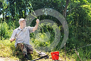 Handicapped angler enjoying a day fishing