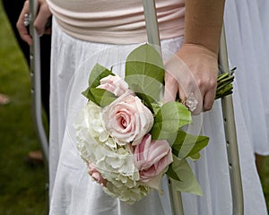 Handicapped bridesmaid