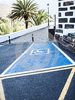 Handicapped or disabled parking spot