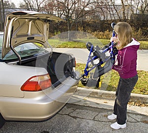 Handicapped Four Wheel Walker