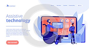 Assistive technology concept landing page