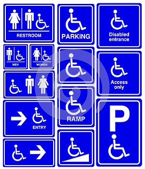 Handicapped, man and woman symbol