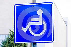Handicapped Parking Area Sign