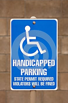 Handicapped Parking Sign