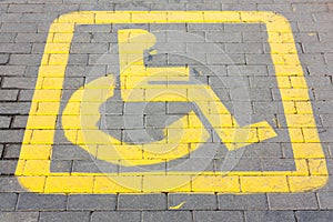 Handicapped parking sign