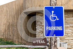 Handicapped parking sign