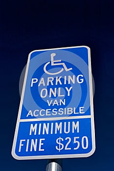 Handicapped Parking Only Sign