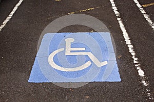 Handicapped parking space