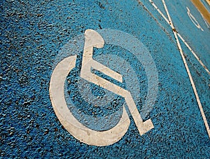 Handicapped parking space