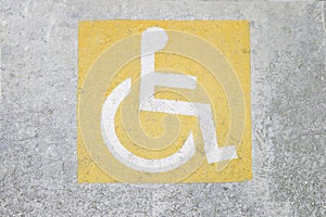 Handicapped parking spot marking