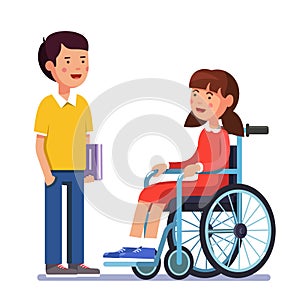 Handicapped person socialization photo