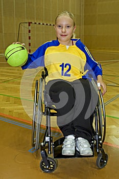 Tělesně postižený osoba v invalidní vozík 