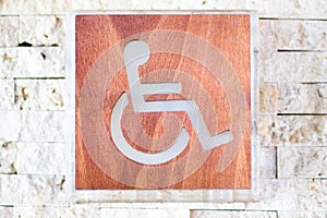 A handicapped sign. Shallow DOF