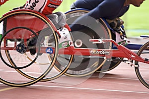 Handicapped wheelchair racers