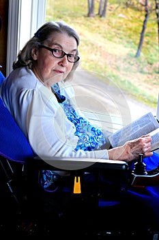 Handicapped Woman With Bible