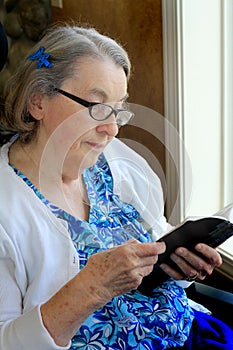 Old Woman Reading Bible