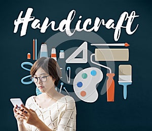 Handicraft Handmade Handiwork Art Design Ideas Concept