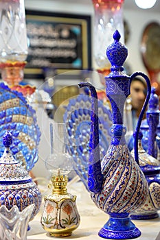 Handicraft made in Esfahan, Isfahan Grand Bazaar, Naqsh-e Jahan Square, esfahan, Iran photo