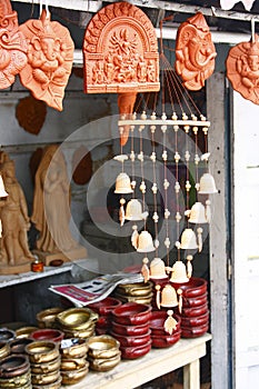 Handicraft Shop Selling Carved Hindu God Idols photo