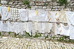 Handicraft to sell on the citadel of Kala at Berat