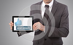 Handing social network tablet