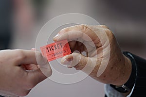 Handing tickets
