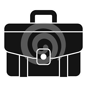 Handle briefcase icon simple vector. Business bag